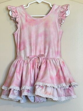 4T Cheeky Plum Pink Lace Leotard